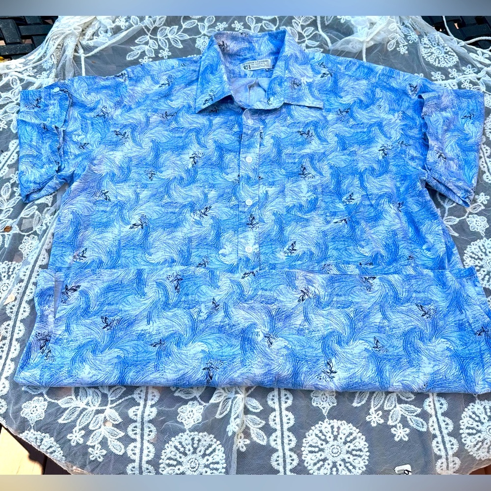Seymour’s Fashion Custom Tailored Camp Shirt SZ XL